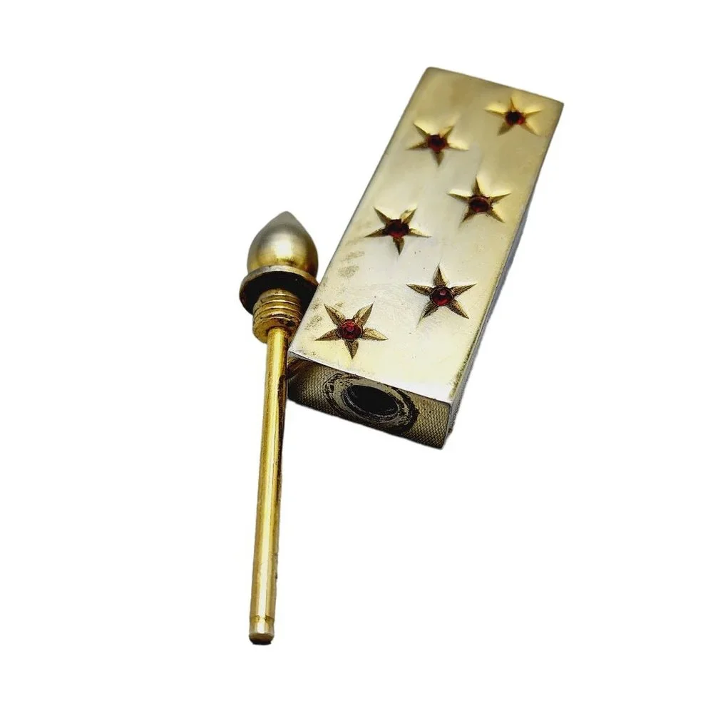 Vintage Signed Petite by Cotter Rhinestone Perfume Bottle (A818) - Picture 6 of 7